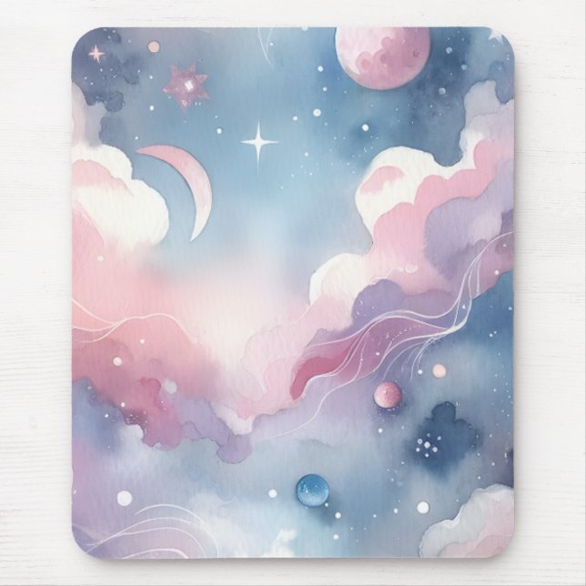 Snygg Watercolor Celestial Musmatta (Framsidan)