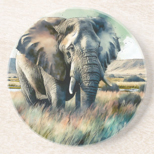 Snygg Watercolor Elephant Underlägg