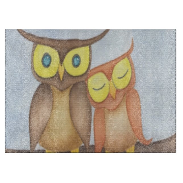 Snygg Watercolor Uggla Älskare (Framsidan)