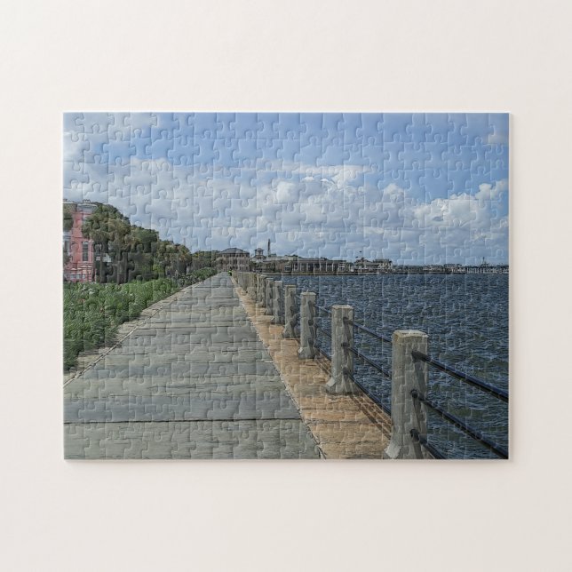 Snygg Waterfront Walkway Pussel (Horisontell)