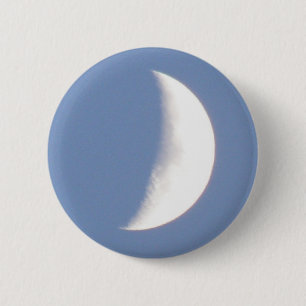 Snygg Waxing Crescent Måne i Daylight Button Knapp