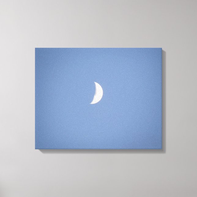 Snygg Waxing Crescent Måne i Daylight Canvas (Framsida)