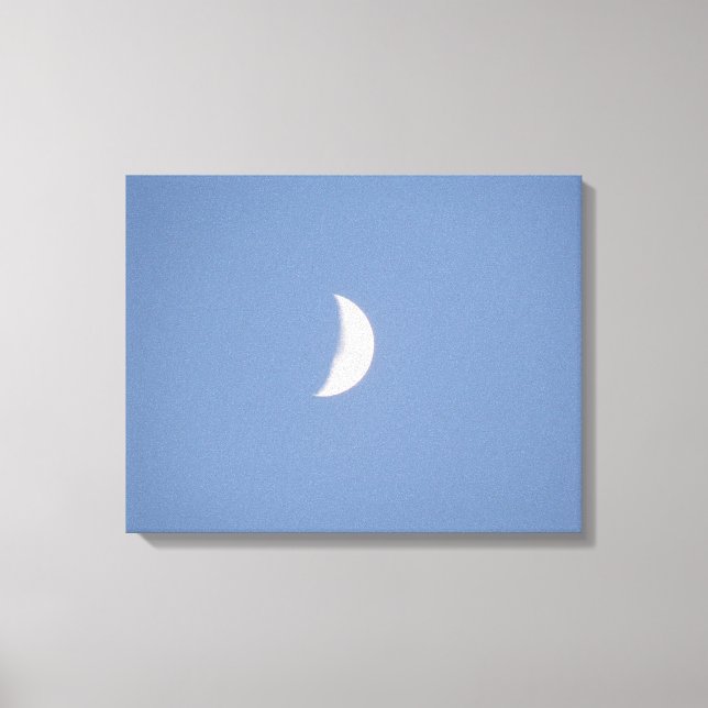 Snygg Waxing Crescent Måne i Daylight Canvas (Framsida)
