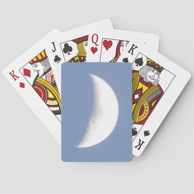 Snygg Waxing Crescent Måne i Daylight Casinokort (Baksidan)