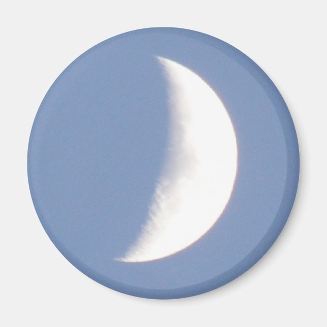 Snygg Waxing Crescent Måne i Daylight Magnet (Framsidan)