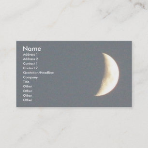 Snygg Waxing Crescent Måne vid Dusk Anpassningsbar Visitkort