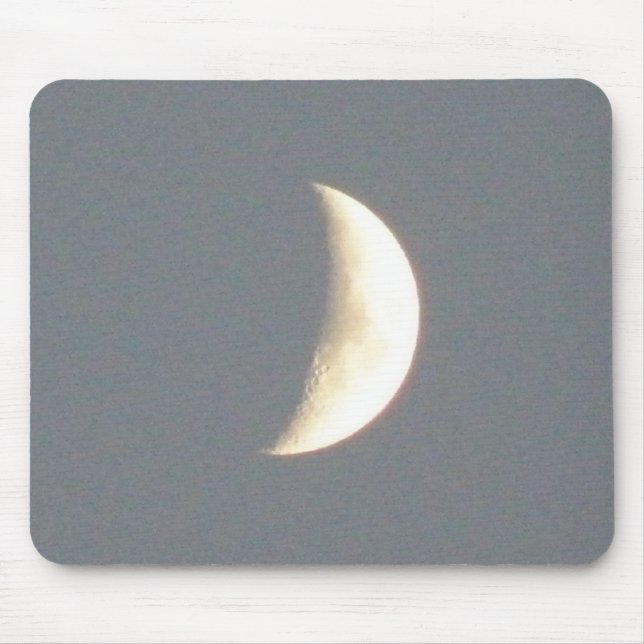 Snygg Waxing Crescent Måne vid Dusk Mousepa Musmatta (Framsidan)