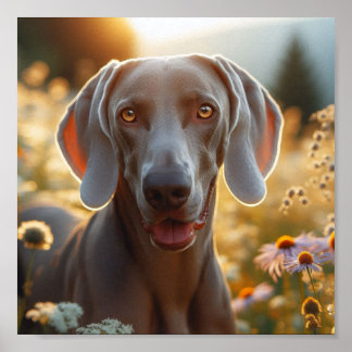 Snygg Weimaraner för Hundälskare Poster