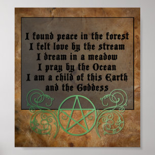 Snygg Wiccan dikt Poster