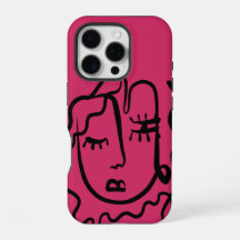 Snygg Woman Line Art Tuff iPhone/iPad-väska