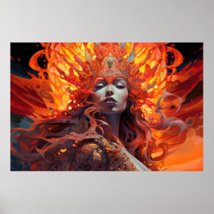 Snygg Woman Porträtt Enchanting Poster