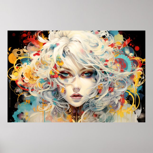 Snygg Woman Porträtt Enchanting Poster (Framsidan)