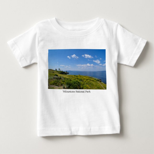 Snygg Yellowstone Sjö T Shirt (Framsida)