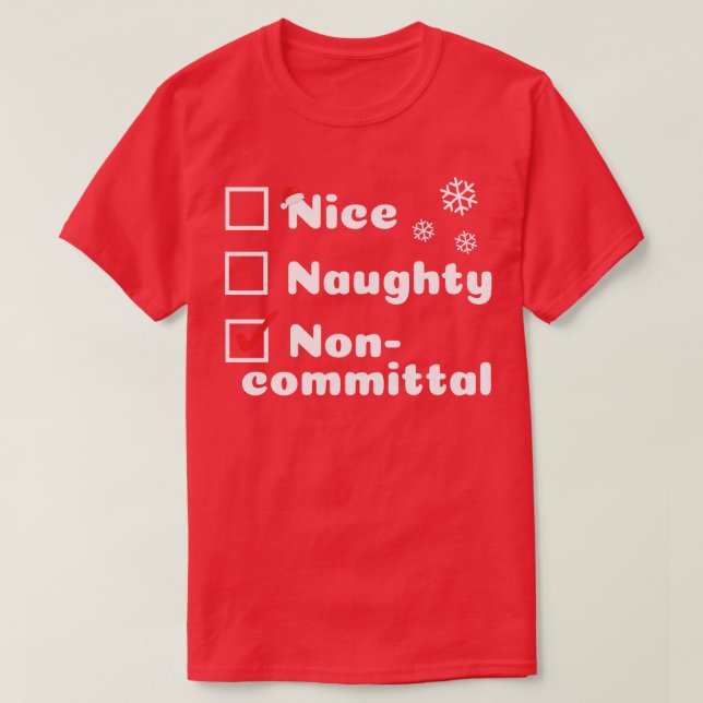 Snygg, ynkrygg jul, ej bindande t shirt (Design framsida)