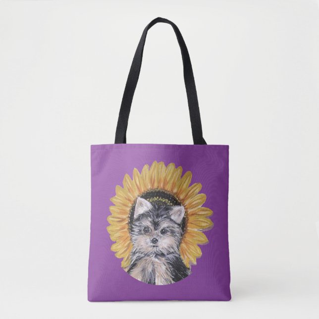 Snygg Yorkie Hund Tygkasse (Framsida)