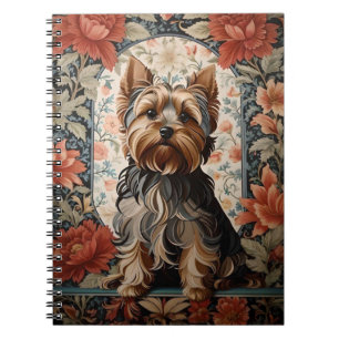 Snygg Yorkie   Yorkshire Terrier Porträtt Anteckningsbok
