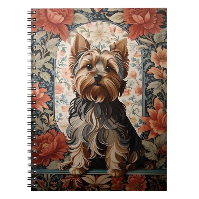 Snygg Yorkie | Yorkshire Terrier Porträtt Anteckningsbok (Framsidan)