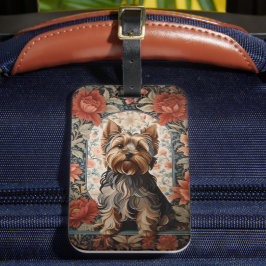 Snygg Yorkie | Yorkshire Terrier Porträtt Bagagebricka
