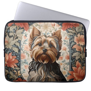 Snygg Yorkie Yorkshire Terrier Porträtt Laptop Fodral