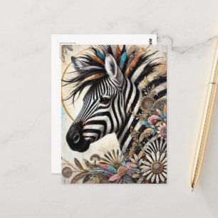 Snygg Zebra Vykort