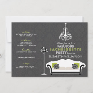Snygg Zebrandekoration Bachelorette-inbjudan (svar Inbjudningar