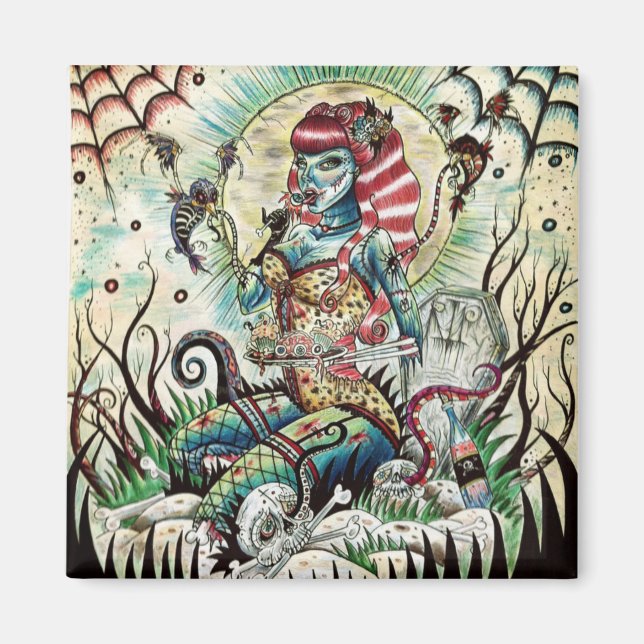 Snygg Zombie sätter upp en tjej. Magnet (Framsidan)