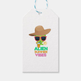 Snygga Alien Sommaruppehållsvibbar Presentetikett