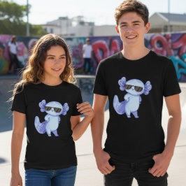 Snygga Axolotl-solglasögon Ungdomsbarn T-shirt