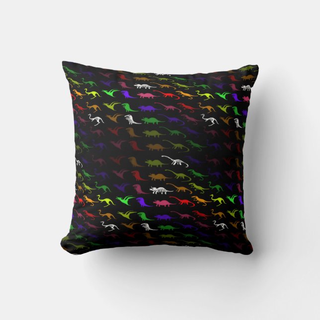 Snygga barn regnbåge färgglada söta dinosaurie kudde (Framsida)