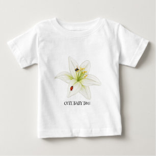 Snygga barn vattenfärg nyckelpiga Bina på lilja F T Shirt