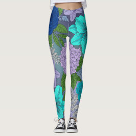 Snygga blommiga leggings