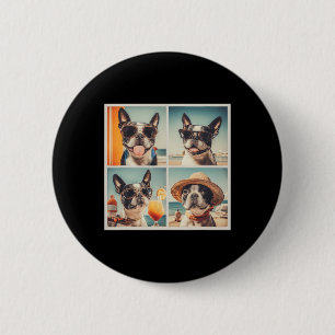 Snygga Boston Terrier Solglasögon Hundar Sommarlov Knapp
