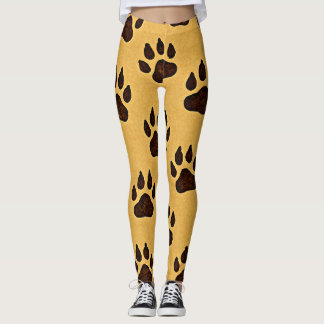 snygga Cheetah Paw Print Leggings