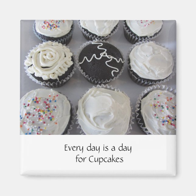 Snygga Cupcakes Med Text Magnet (Framsidan)