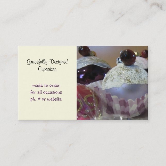 Snygga Designer Cupcakes Visitkort (Framsida)
