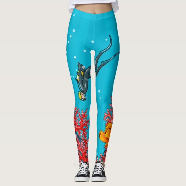 Snygga dykarleggings leggings (Framsida)