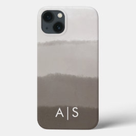 Snygga Eleganta Monogrammerade Initialer Davy Grå 