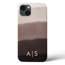 Snygga Eleganta Monogrammerade Initialer Valnöt Br
