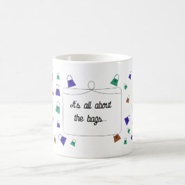 Snygga färgglada handväskor kaffemugg