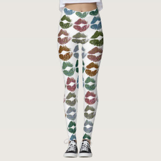 Snygga Färgrika Läppar #15 Leggings