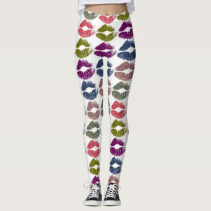 Snygga Färgrika Läppar #18 Leggings