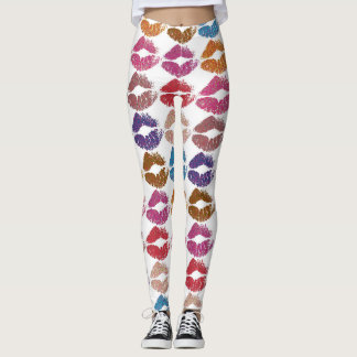 Snygga Färgrika Läppar #6 Leggings