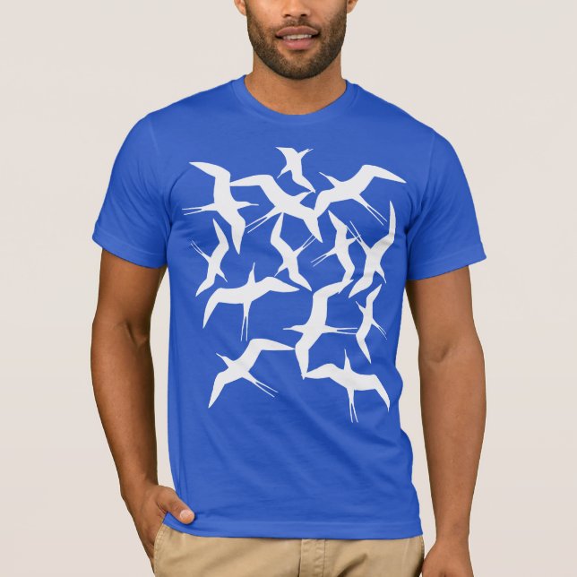 Snygga flygfåglar Mönster T-Shirt Top (Framsida)