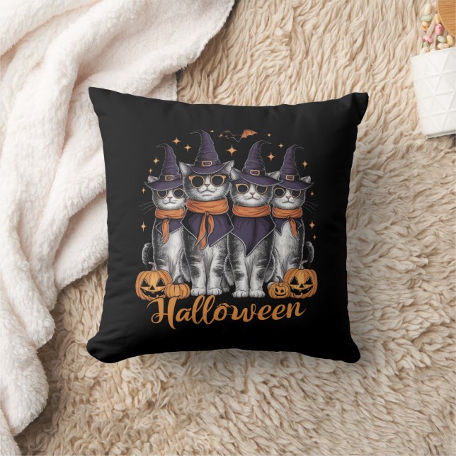 Snygga Halloween-katter Present till dotter Presen Kudde (Filt)