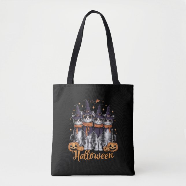 Snygga Halloween-katter Present till dottern Prese Tygkasse (Framsida)