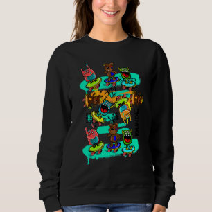 Snygga Halloween-monster & Teddybjörn-illustration T Shirt