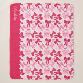 Snygga Handritade Coquette Rosa Röda Slingor