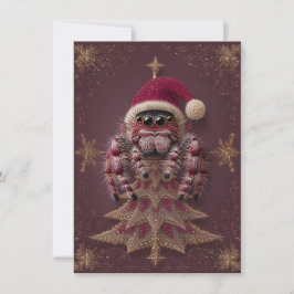 Snygga hoppande spindel julkort