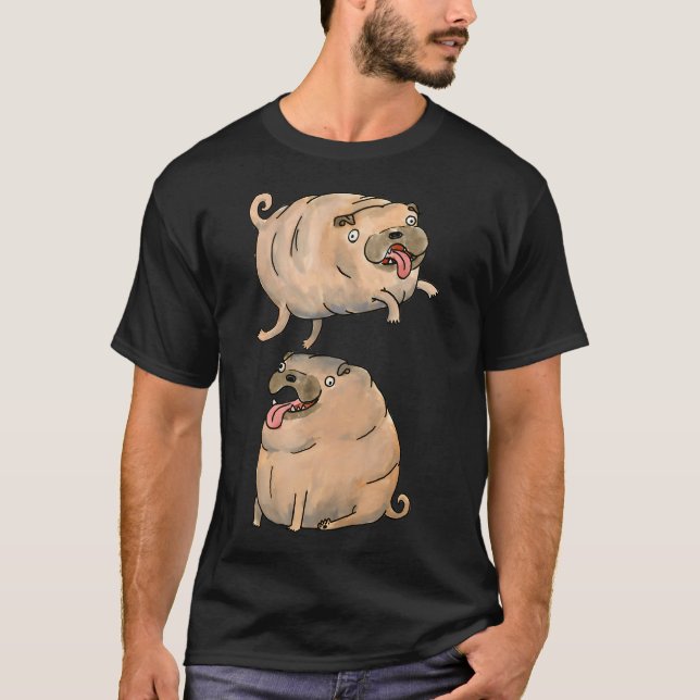 Snygga hundar som gör några coola hundtrick t shirt (Framsida)