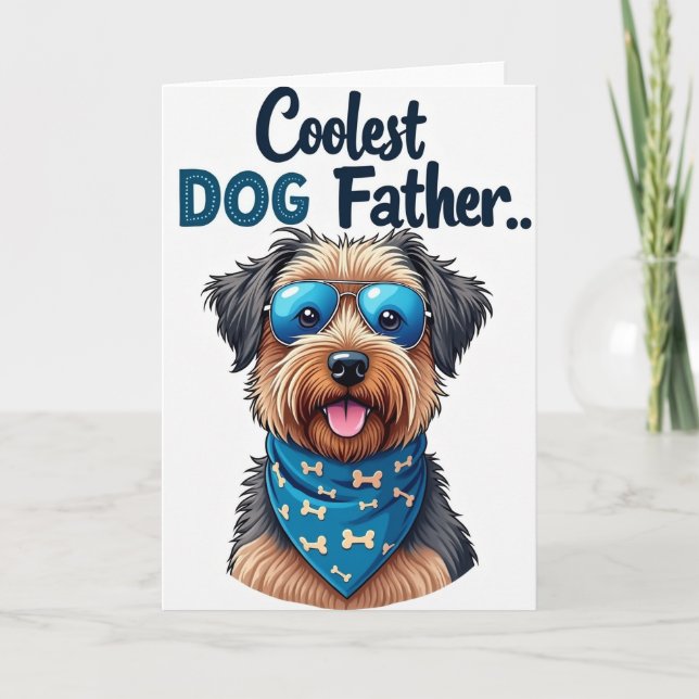 Snygga Hundpappors Dag-kort Kort (Framsida)